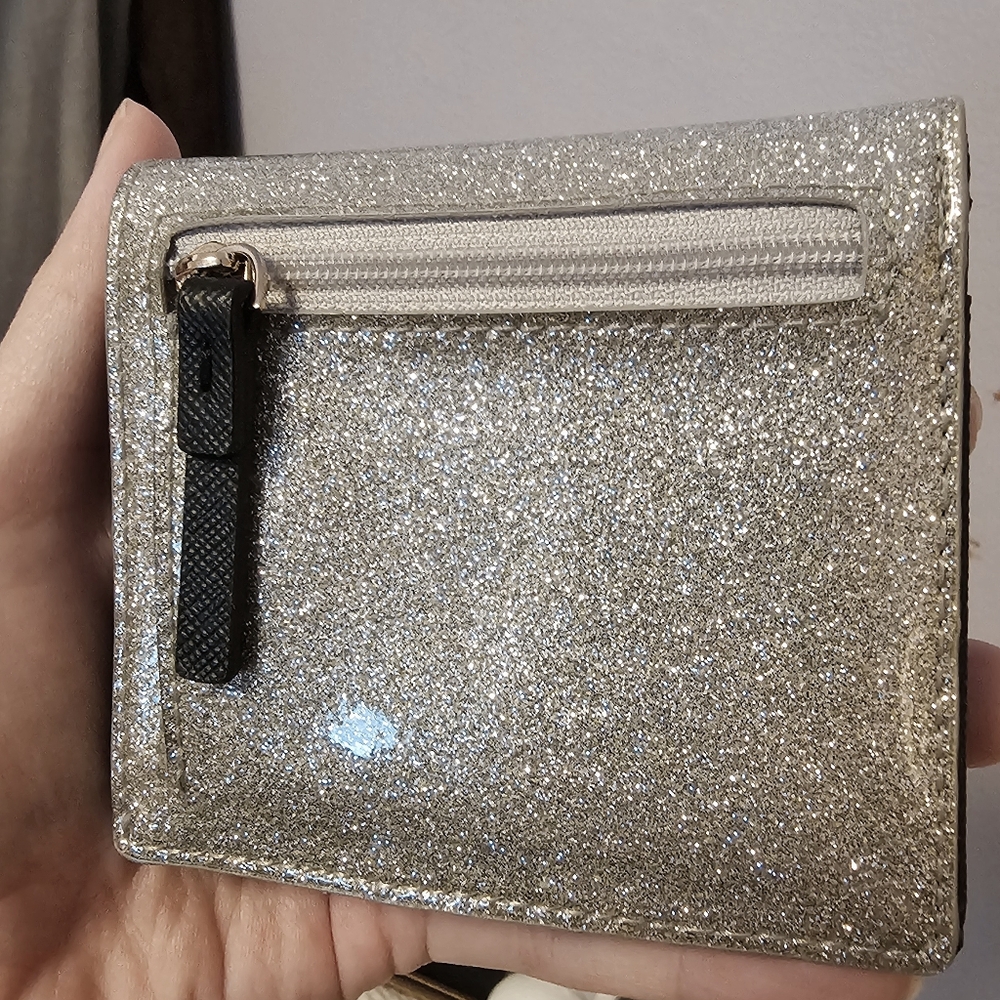 Kate Spade Sparkling Silver Wallet Nwt - Picture 3 of 5